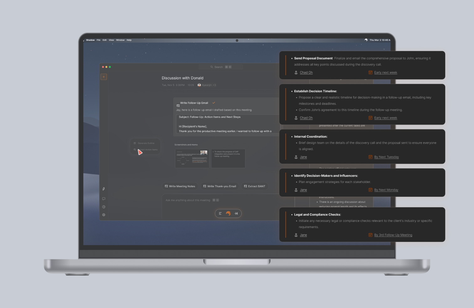 Optimized follow-up for every sales call