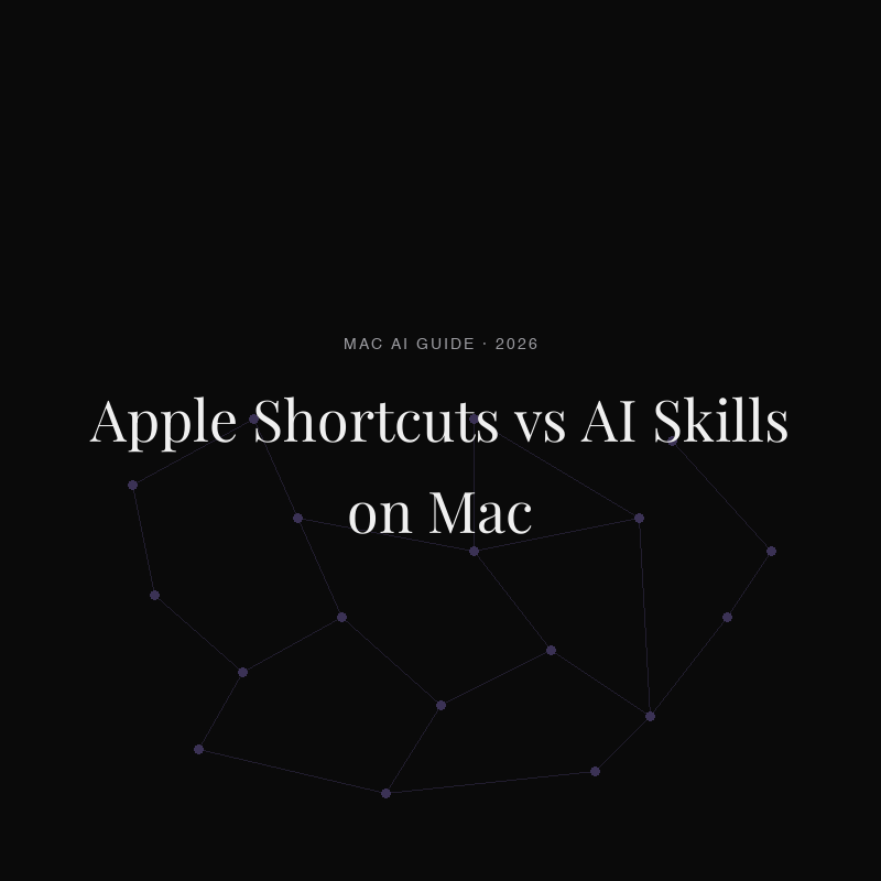 Apple Shortcuts vs AI Skills on Mac: What''s the Difference in 2026?