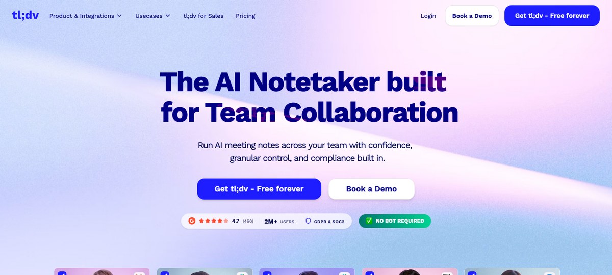 tl;dv — AI meeting assistant for user interviews in multiple languages