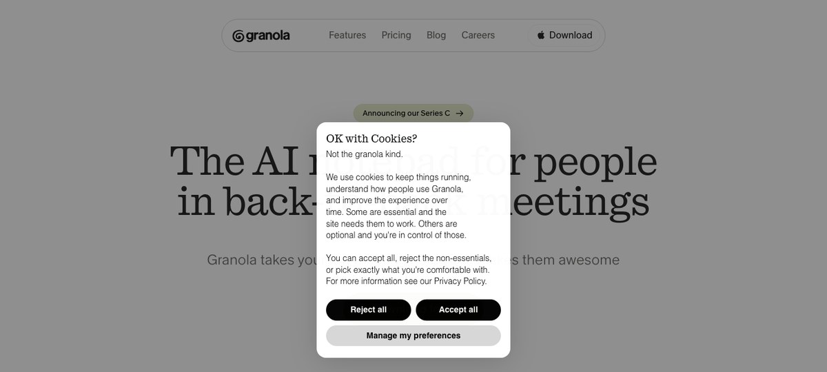 Granola — bot-free Mac desktop note-taker that produces opinionated meeting notes