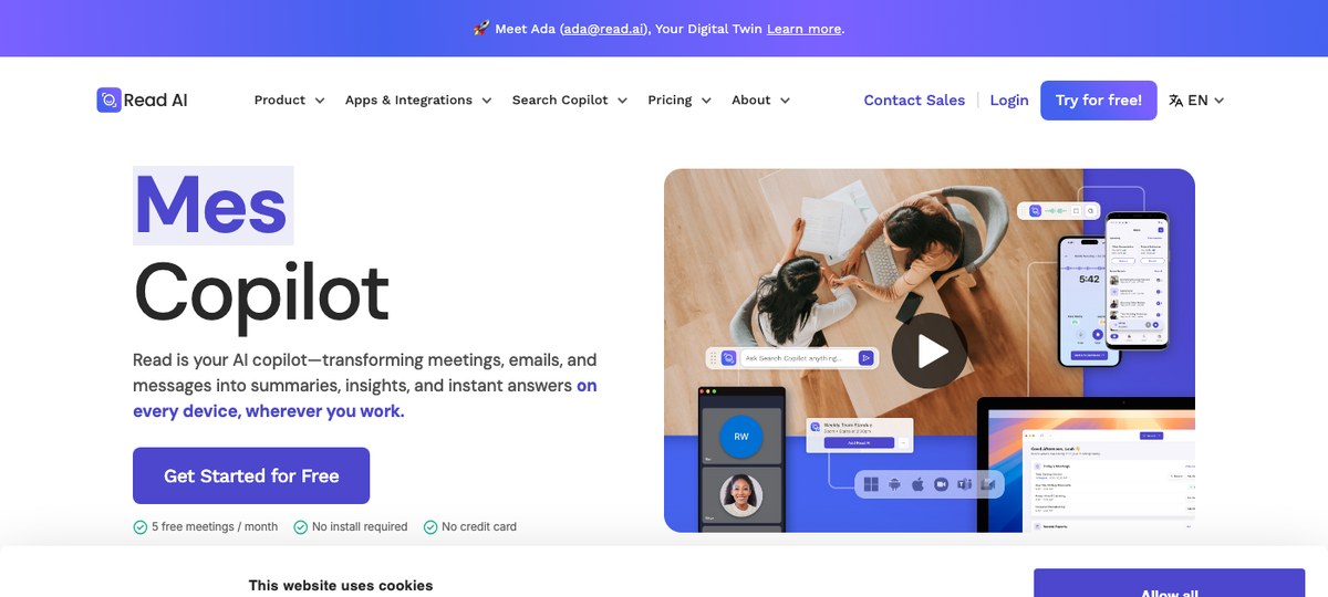 Read AI — meeting assistant with sentiment and engagement analytics layered on transcripts