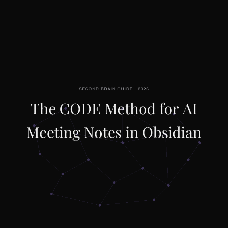 The CODE Method for AI Meeting Notes in Obsidian: A Building a Second Brain Guide (2026)