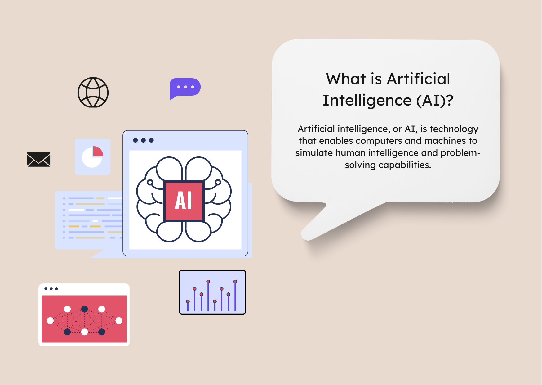 Artificial intelligence in meetings illustration