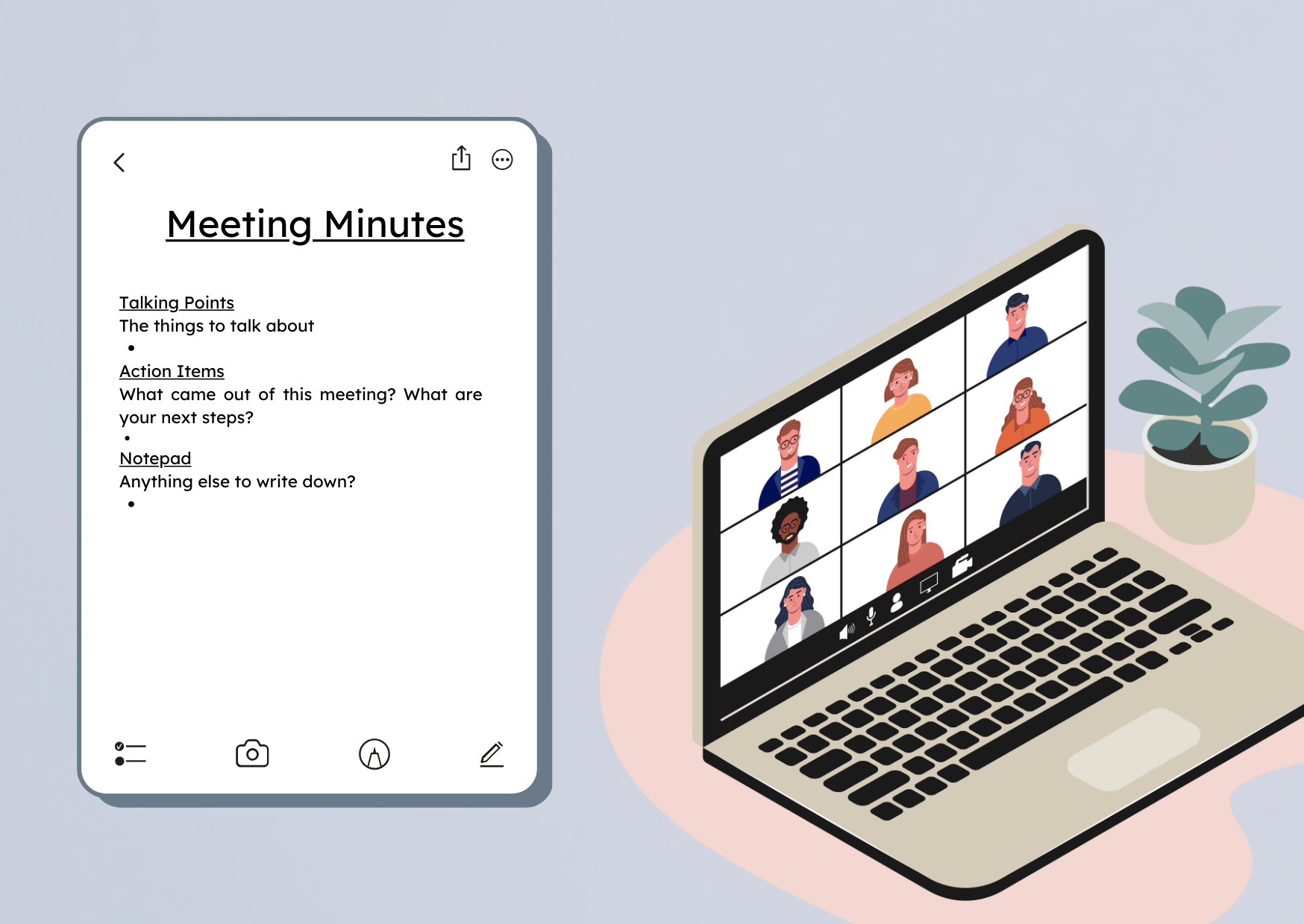 Meeting transcription services graphic