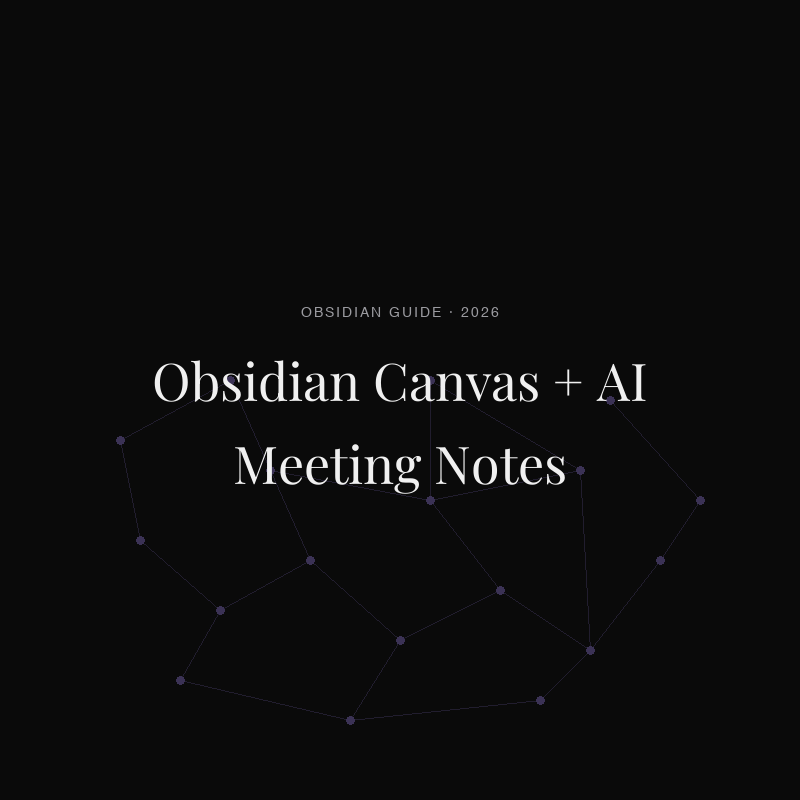 How to Use Obsidian Canvas for AI Meeting Notes (2026)